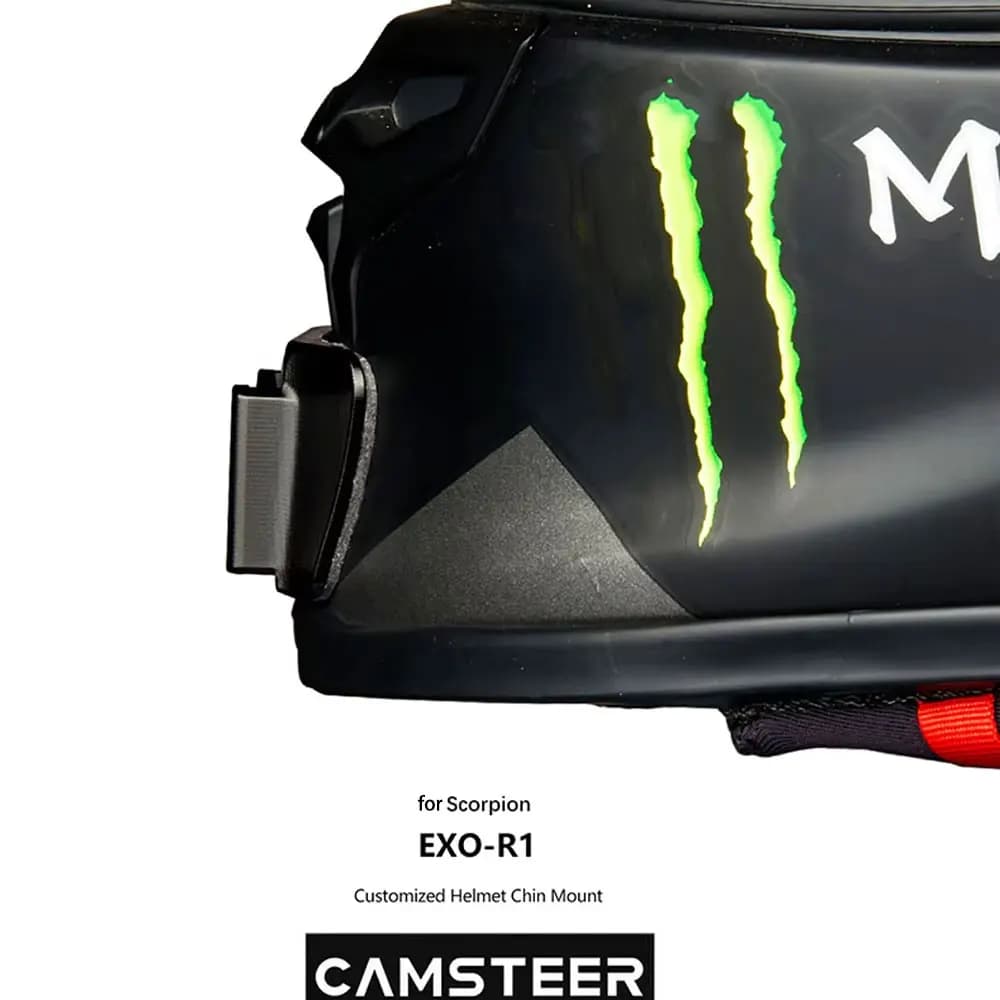 Support de mentonnière personnalisé pour casque Scorpion Exo R1 / EXO-R1 EVO pour caméras GoPro12 11