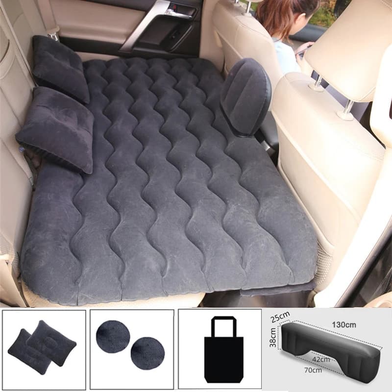 Matelas de voyage gonflable à Air pour voiture, lit universel pour siège arrière, oreiller de canapé