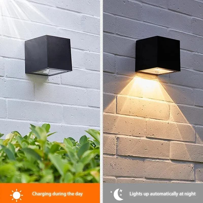 Applique Murale Solaire à LED avec Capteur de Soleil, Imperméable Conforme à la Norme IP65, Luminair