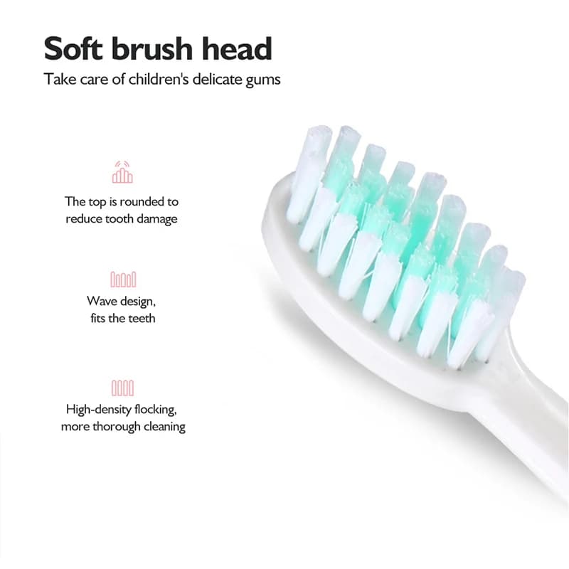 Enfants brosse à dents électrique sonique dessin animé enfants avec remplacer la tête de brosse à de