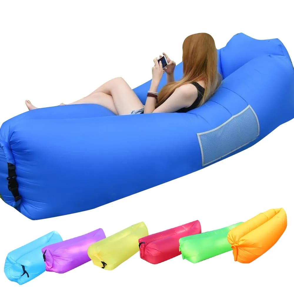 Sac de canapé gonflable paresseux d'air extérieur, canapé de Camping Portable, sac de couchage à Air