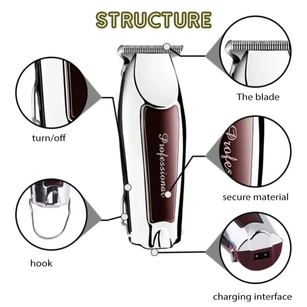 Tondeuse à cheveux tondeuse sans fil Rechargeable pour hommes toilettage professionnel électrique ba