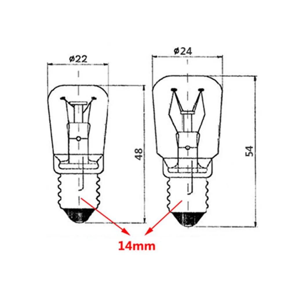 Haute température 300 degrés E14 four grille-pain vapeur ampoule cuisinière tenir lampe 15 W/25 W 22