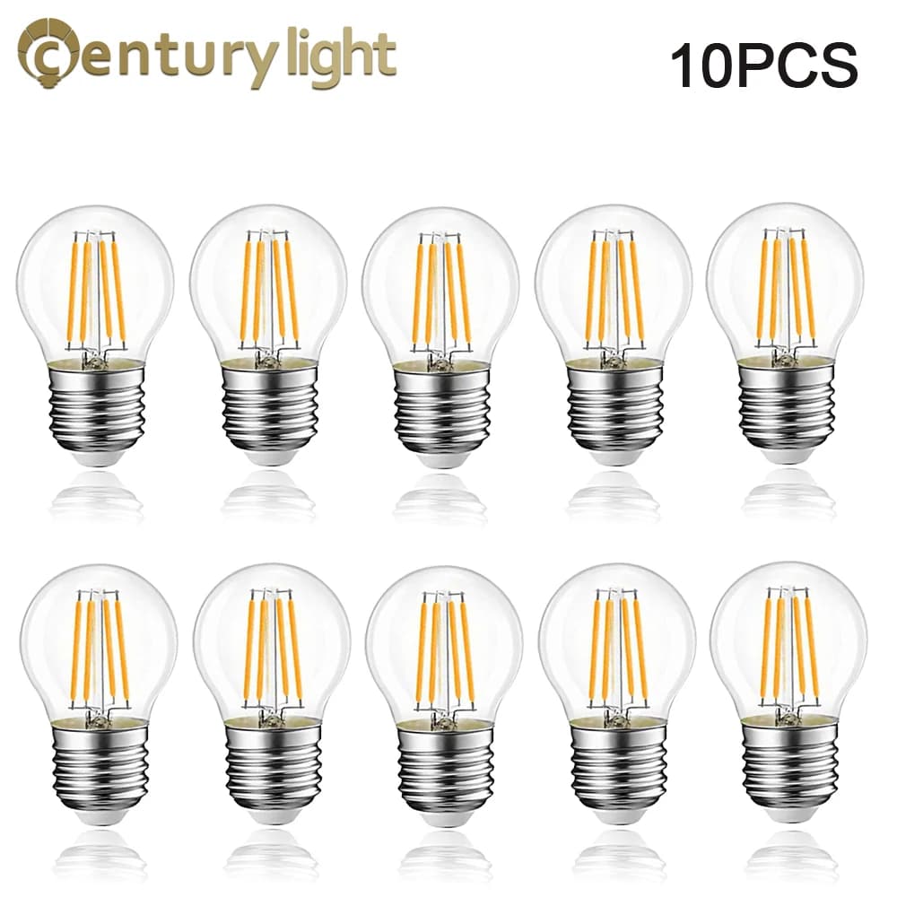 Ampoule LED Globe Rétro Edison G45 2W 4W 6W E27 2700K 6000K, Ampoule à Filament LED 110V pour Décora