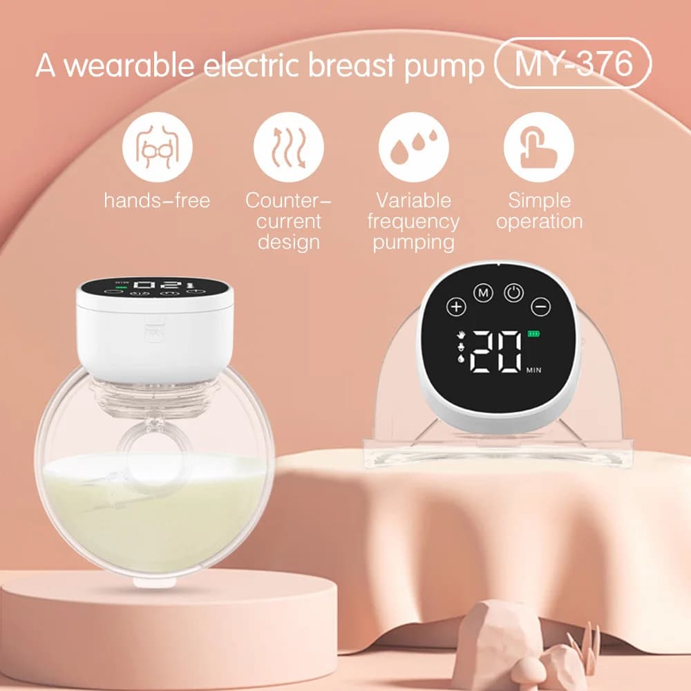 Tire-lait électrique portable, mains libres, silencieux, Invisible, 3 Modes, 9 niveaux d'aspiration,
