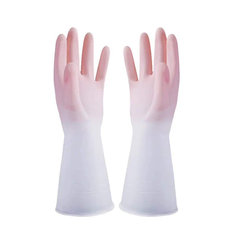 Gants de vaisselle ménagers pour femmes, vêtements de lavage, gants en caoutchouc imperméables, bol 