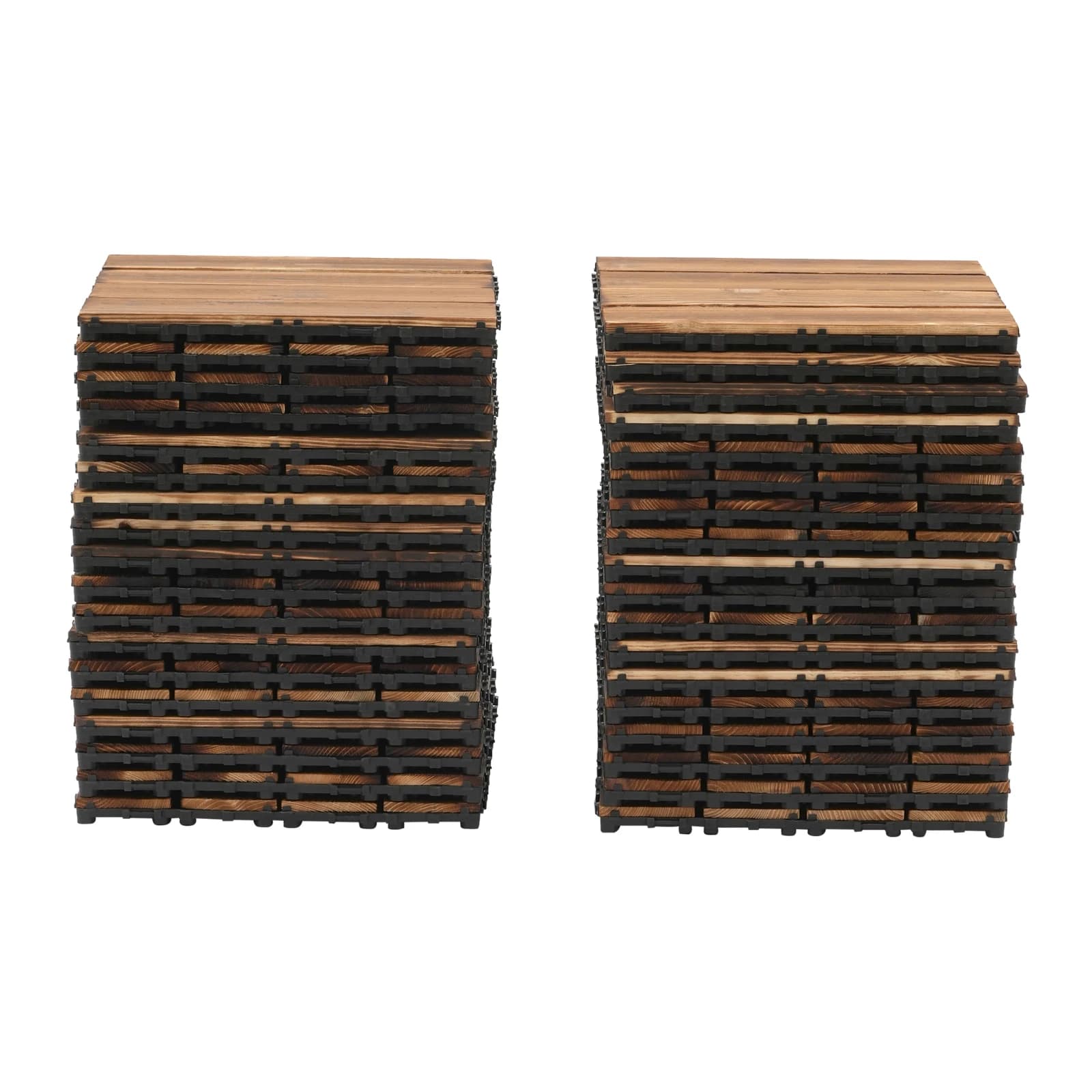 Paquet de 36 carrelage de sol de terrasse de Patio en bois dur carrelage de sol à emboîtement extéri
