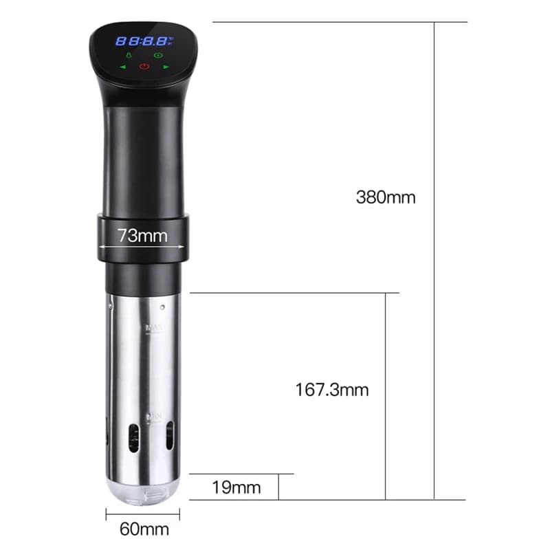 Cuiseur Sous Vide étanche 1800W, circulation par Immersion, cuisson précise avec affichage numérique