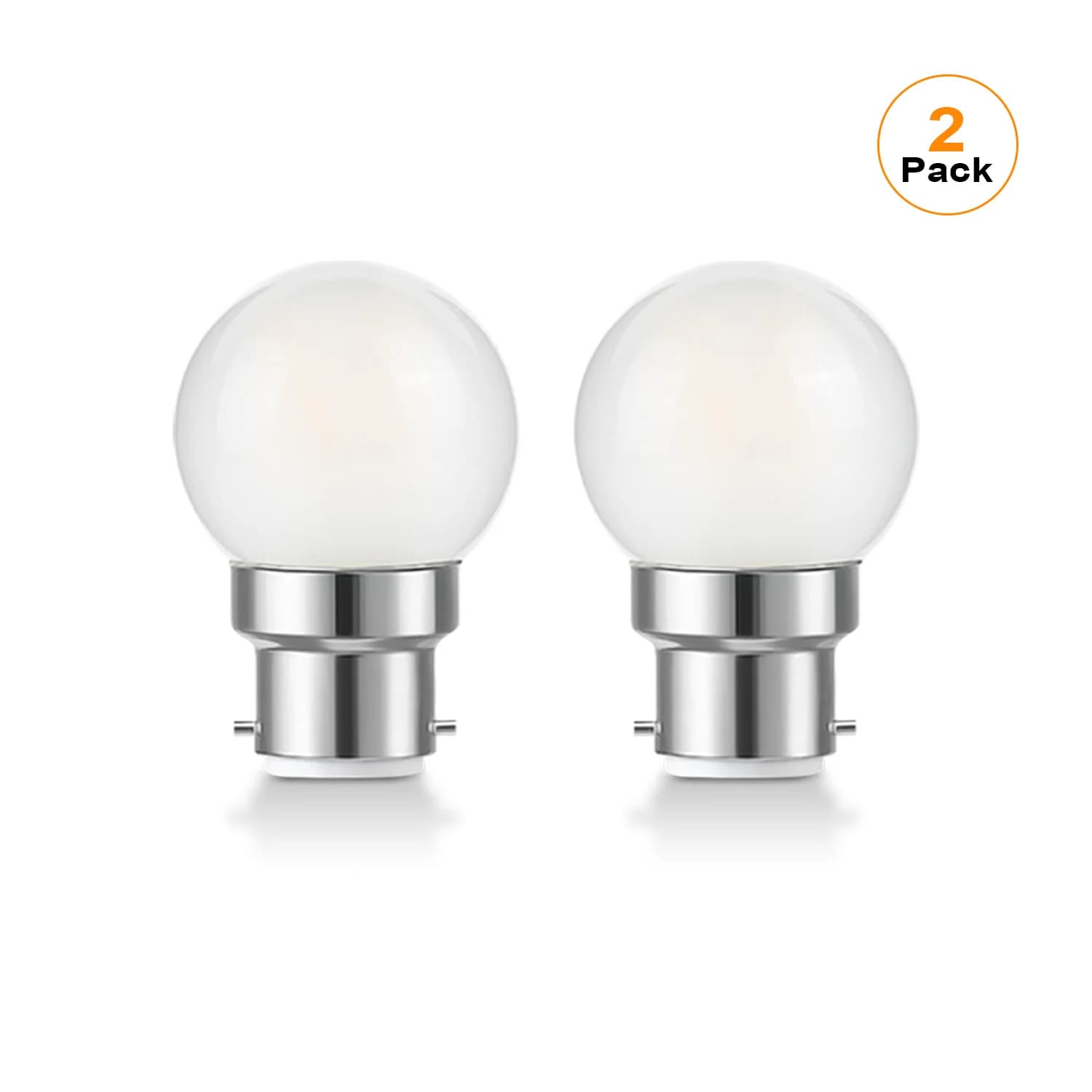 Ampoules LED à filament G40 B22 à culot baïonnette, 1,5W, 2700K, dimmables, verre dépoli, pour miroi