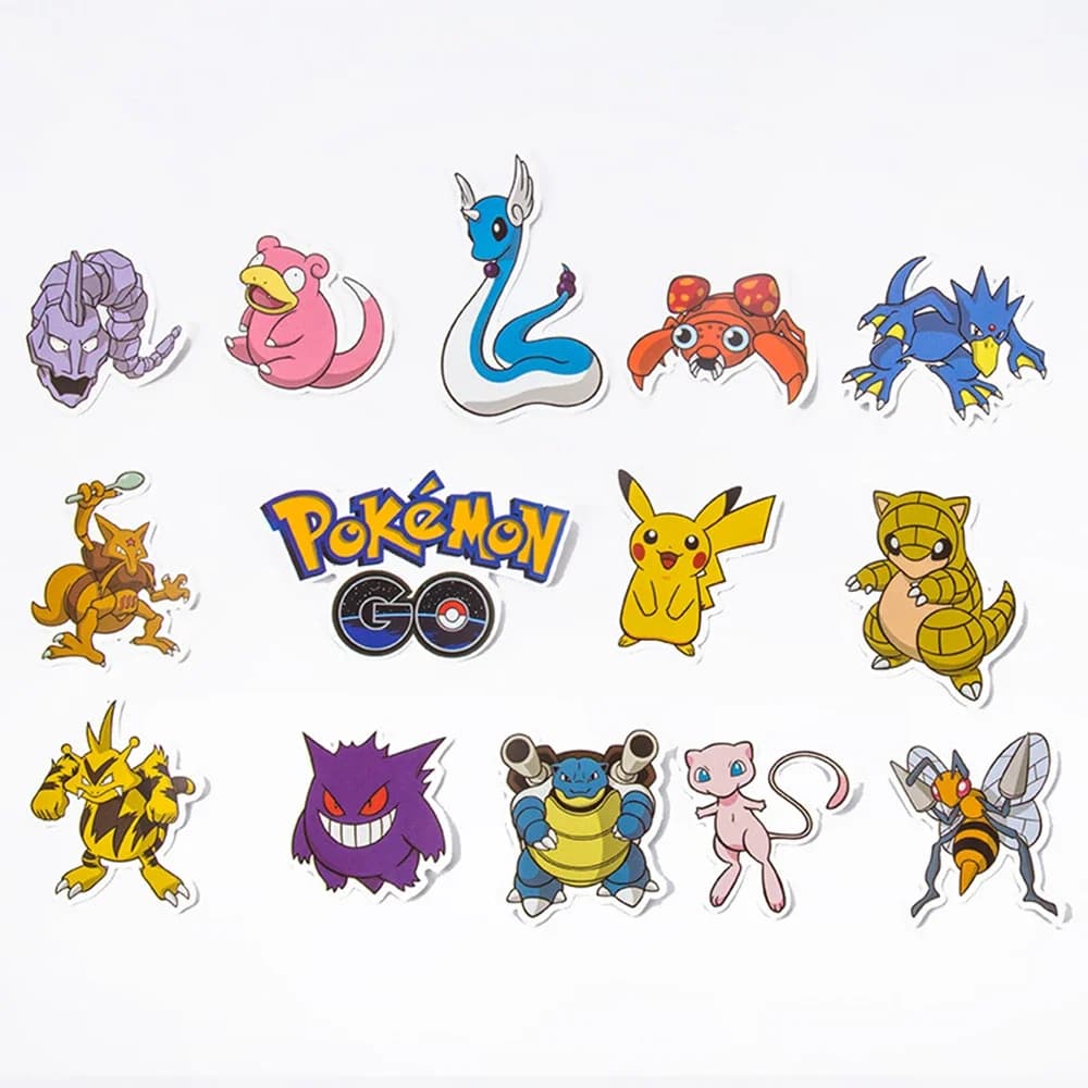 50 pièces Anime Pokemon mignon autocollants Graffiti décoration bricolage planche à roulettes téléph