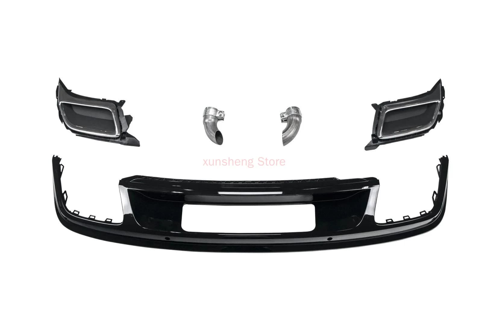 Diffuseur de pare-chocs arrière pour Tiguan, embouts de tube à double accès pour Tiguan 2017, 2018, 