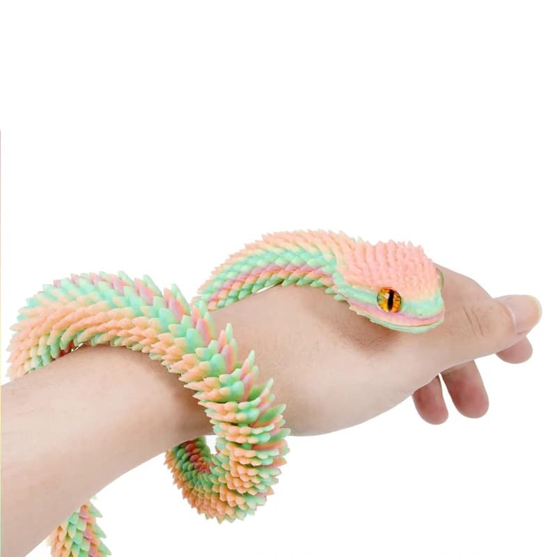 Serpent imprimé en 3D, jouet à articulation mobile, Simulation de serpent, ornement de bureau, cadea