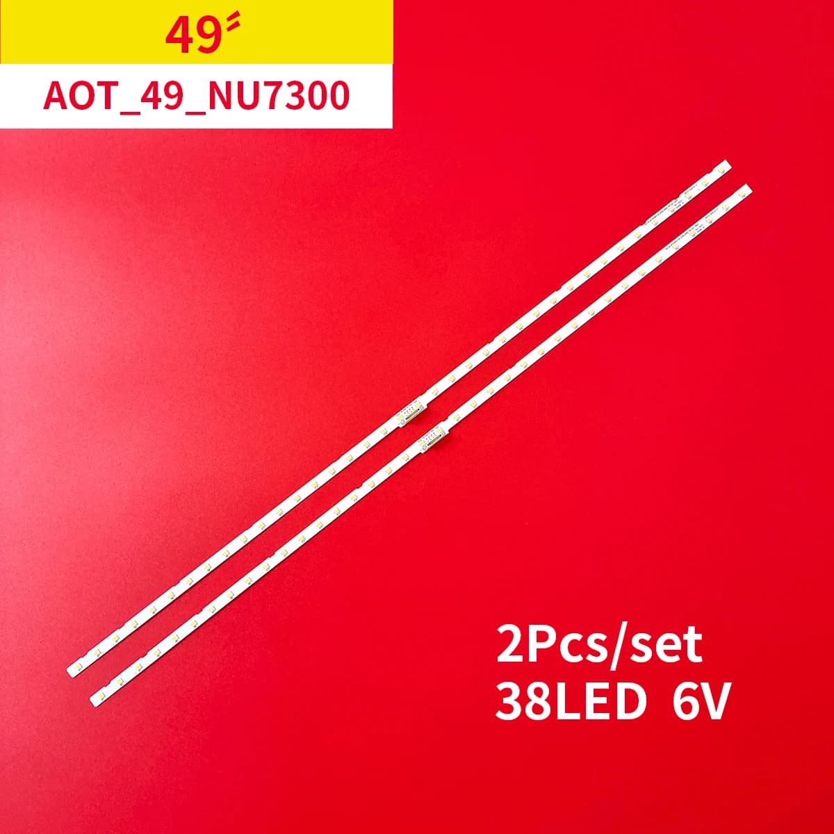 Bande de rétro-éclairage LED 38 lampes pour Samsung TV 49 pouces, UE49NU7140U UE49NU7100U UE49NU7100