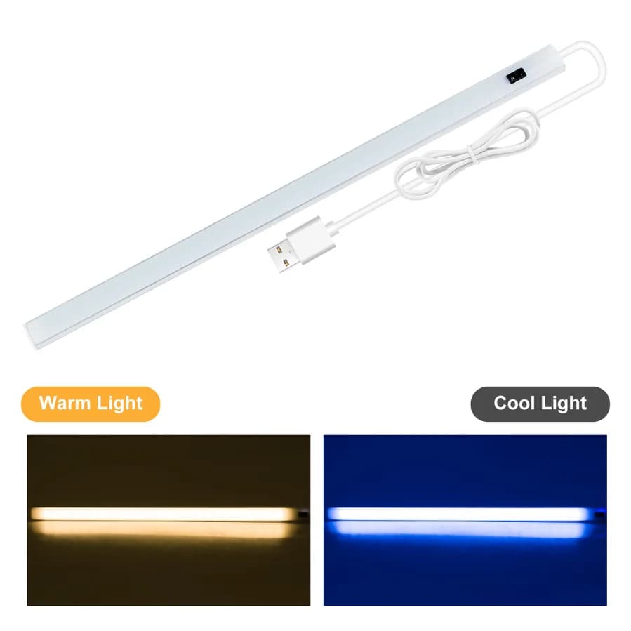 20/40/50CM LED armoire lumière PIR mouvement main balayage capteur veilleuses prise USB pour cuisine