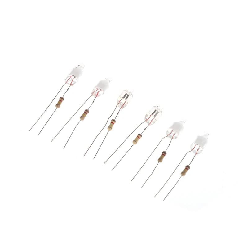 10 pièces indicateur néon vert rouge bleu signes 6mm lampe au néon lueur 2 fil de cuivre 6X13mm ampo