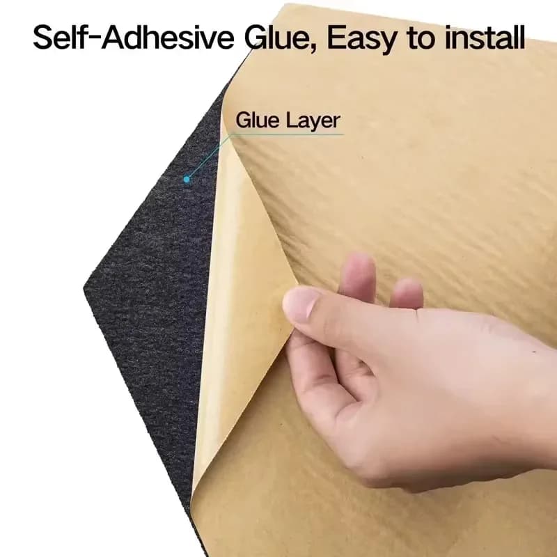 Panneau de mousse d'isolation phonique hexagonal auto-adhésif, 12 pièces, décoration pour maison, St