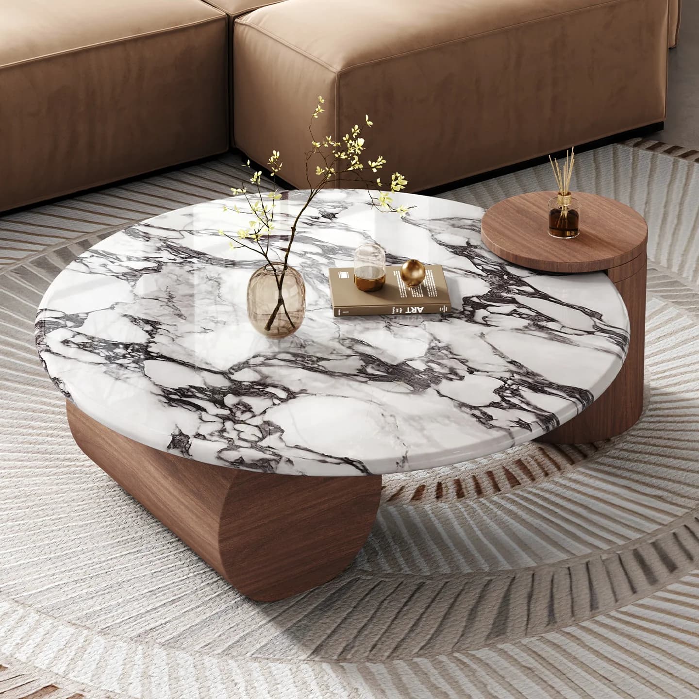 Table d'appoint de luxe Unique, décoration industrielle moderne, Table basse d'écriture, Service de 