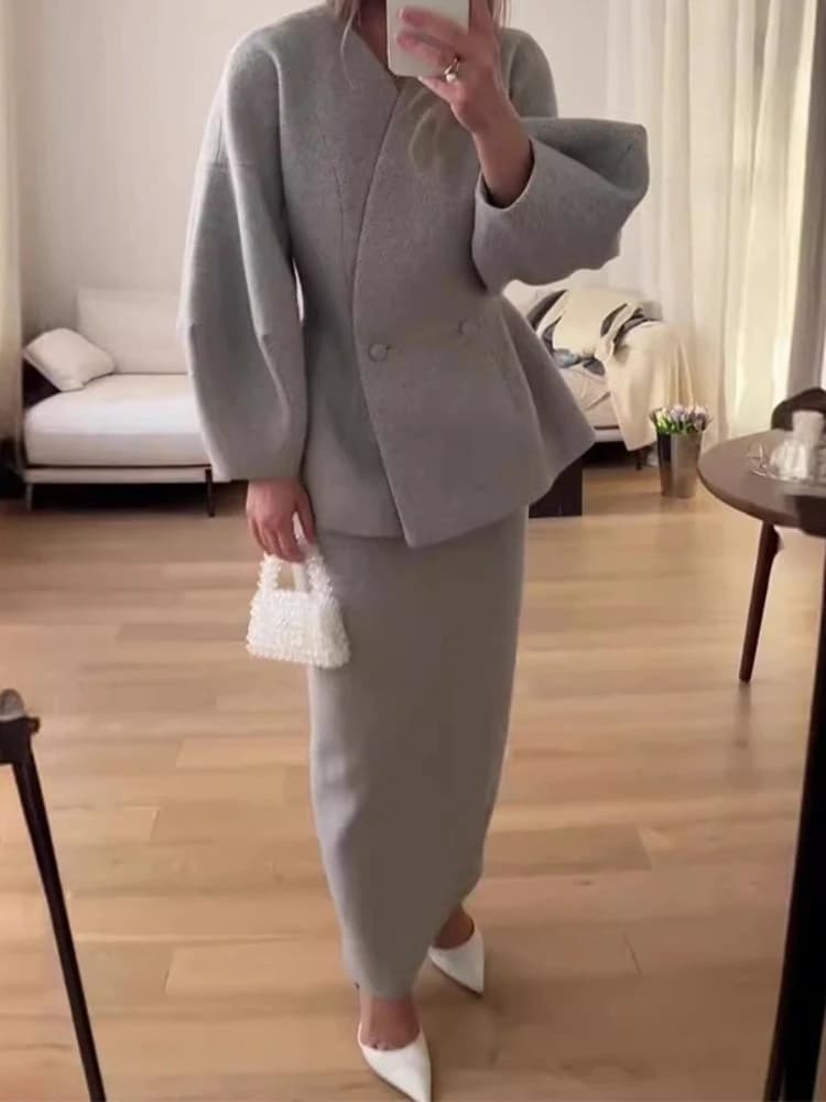 Ensemble de vêtements pour femmes, commerce extérieur européen et américain, à la mode, couleur unie