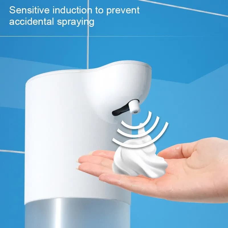 Distributeur de savon automatique sans contact 350ML Distributeur de mousse de savon USB Rechargeabl