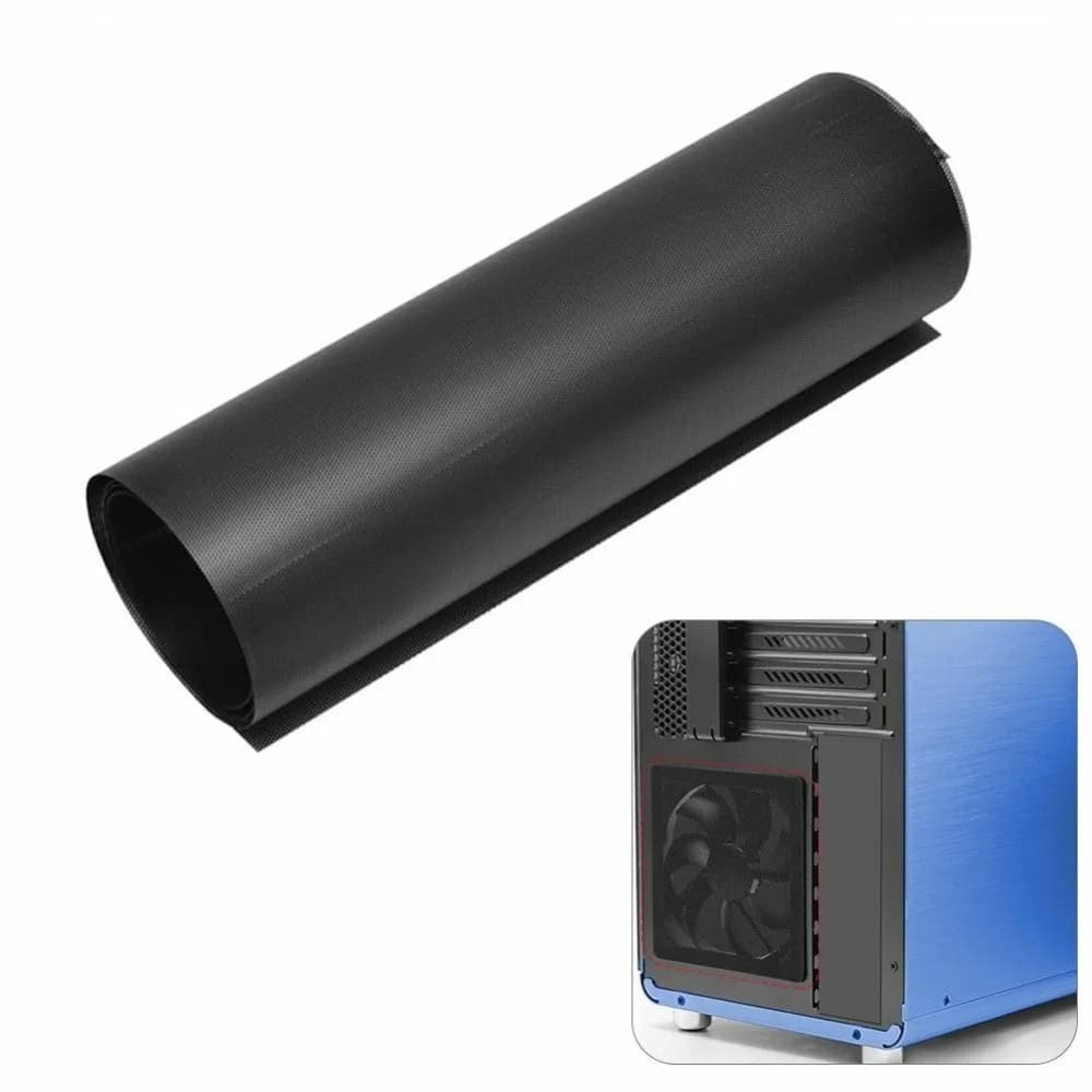 1M bricolage PC boîtier poussière maille filtre PVC anti-poussière maille filtre couverture noir ord