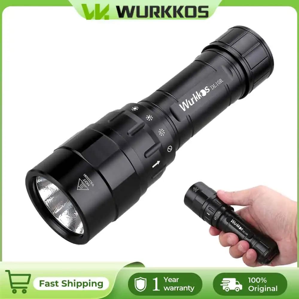 Wurkkos DL10R torche de plongée sous-marine XHP70.2 lampes de poche LED 4500lm 21700 USB-C interrupt