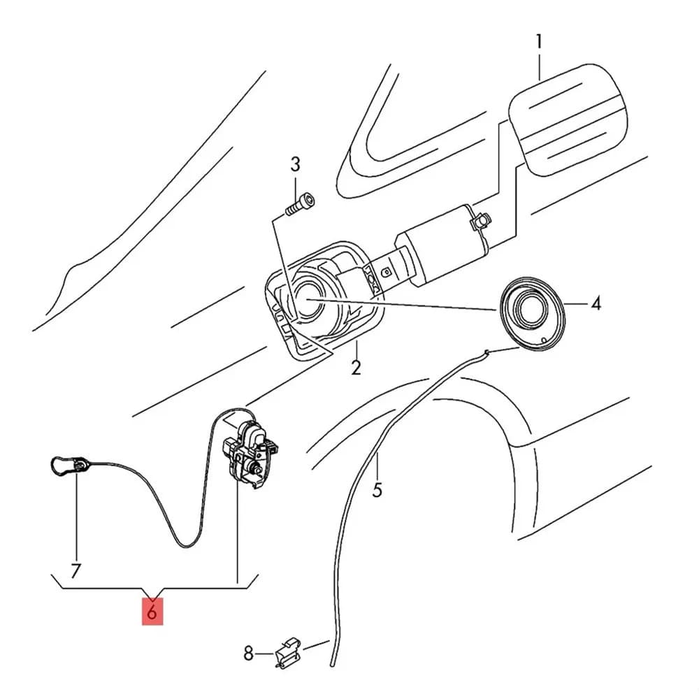 Moteur d'actionnement de serrure de bouchon de réservoir de carburant pour A4 B8 A4 A5 S5 Q5 RS4 RS5