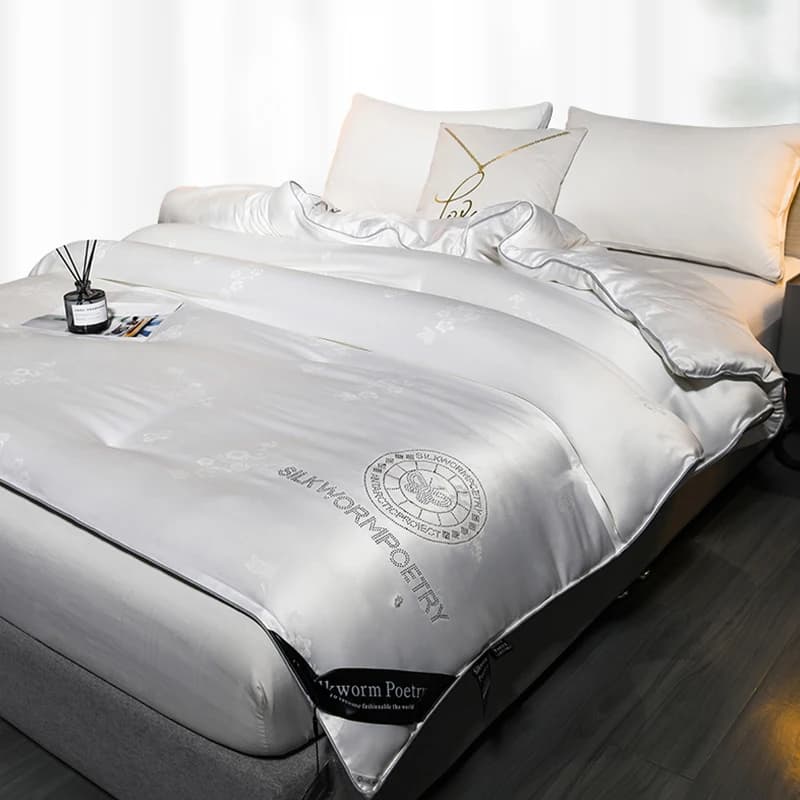 100% soie de mûrier fait à la main véritable couette en soie hiver chaud couette printemps automne c