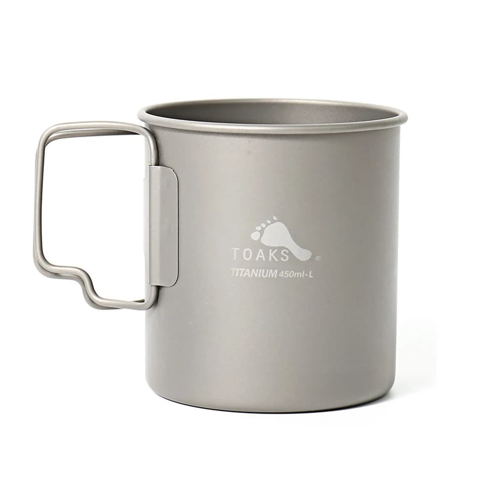 TOAKS-Tasse en Titane Version Ultralégère avec Poignée Pliable, Équipement de Camping en Plein Air, 