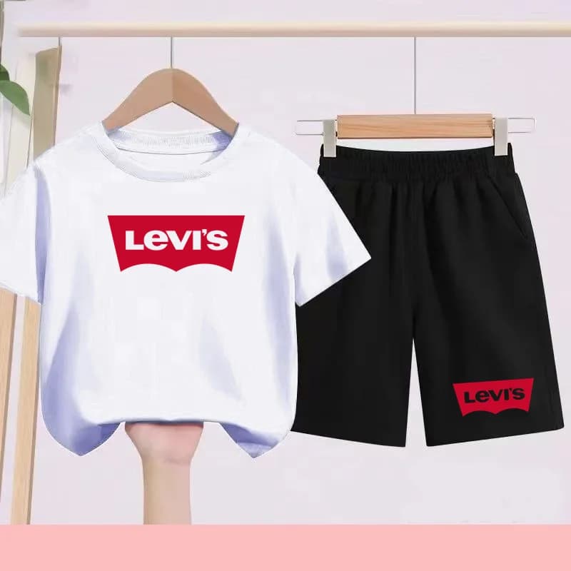 Ensemble 2 pièces d'été pour enfants de 3 à 12 ans, T-Shirt à manches courtes + short, vêtements de 