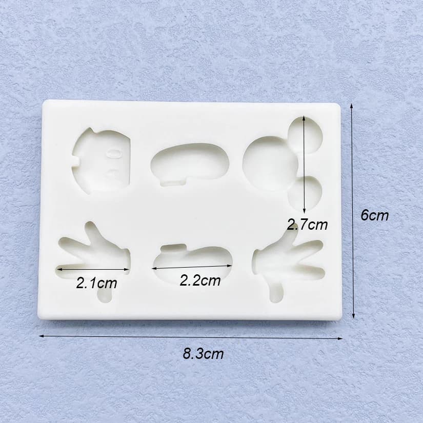 Moule en silicone de dessin animé pour la pâtisserie, outils en résine, moule à cupcakes, outils de 