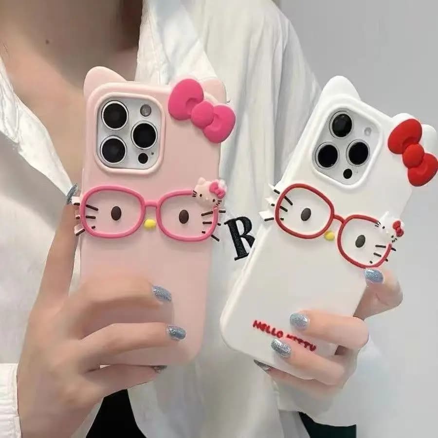 Coque de téléphone en silicone 3D Hello Kitty Chat pour iPhone 17 Pro Max 16 15 Plus 14 13 Mini 12 1