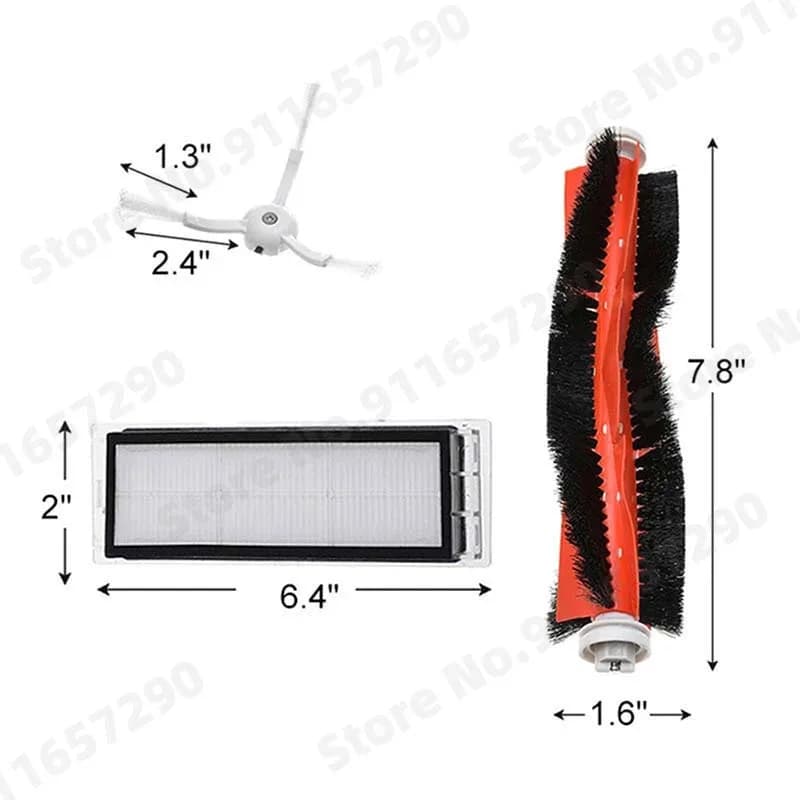 Filtre Hepa et brosse principale et latérale pour aspirateur robot Xiaomi, pièces de rechange pour M