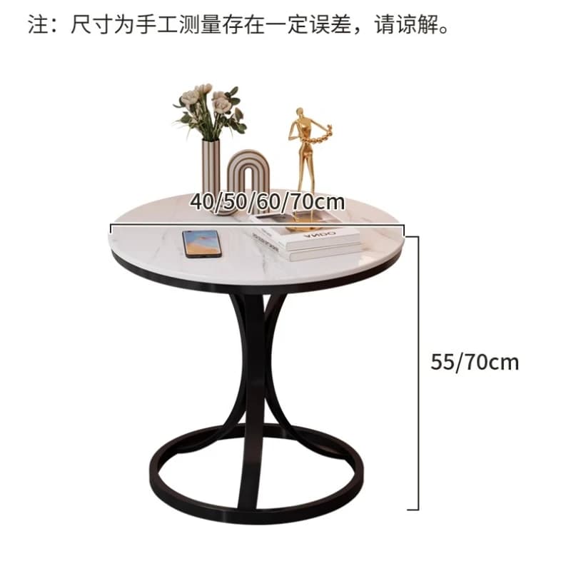 Meubles de maison légers de luxe, petite table ronde pour salon, balcon, table basse, chambre à couc