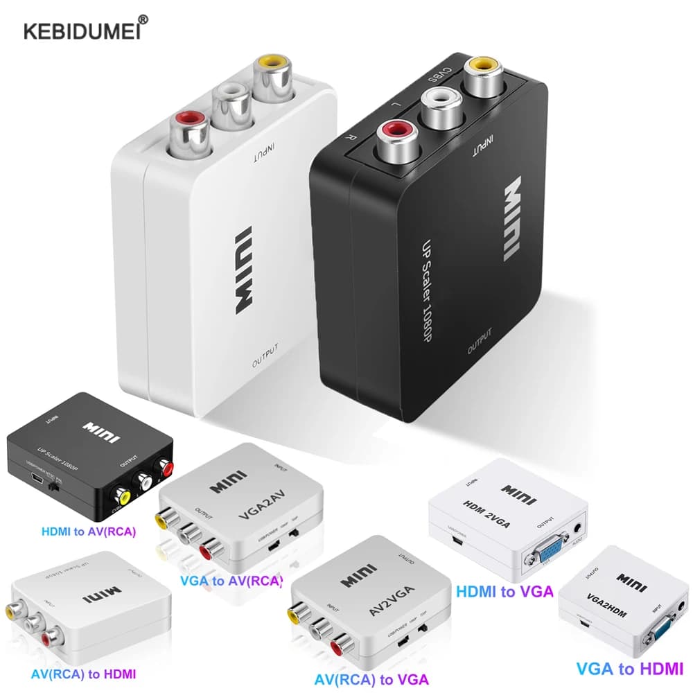 Adaptateur AV RCA vers HDMI adaptateur HDMI vers AV RCA adaptateur HDMI vers VGA vers HDMI convertis