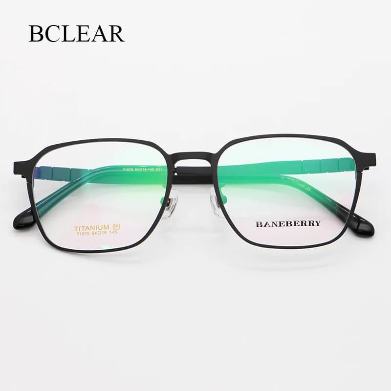 BCLEAR Original titane lunettes optiques plein cadre hommes ultraléger rétro carré myopie Prescripti