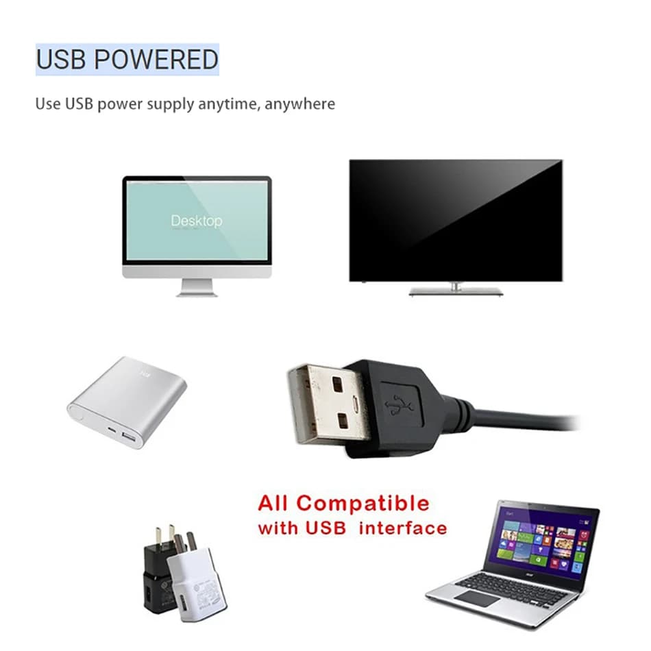 Câble USB mâle à femelle avec interrupteur marche/arrêt, bouton noir et blanc, contrôleur de variate