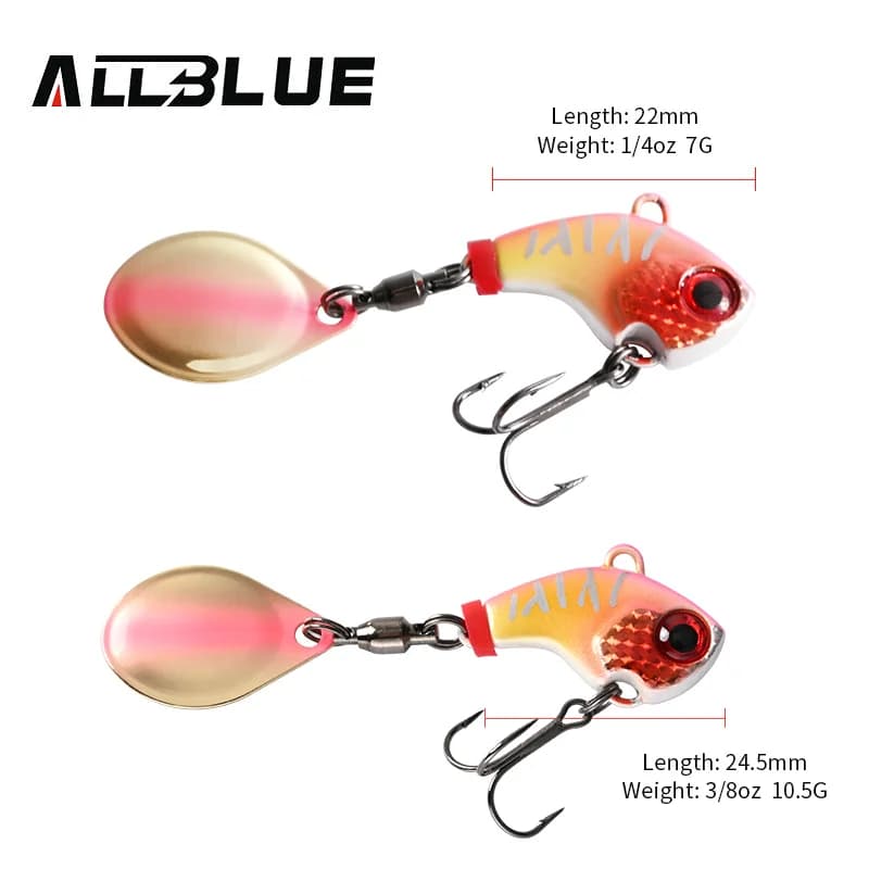 ALLBLUE CYCLONE Tail Spinner Metal Vib Shad Casting Shore Jig Vibration Jigging Blade Spoon Fishing 