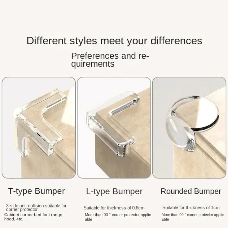 Protecteurs d'angle en caoutchouc souple et Durable, 16 pièces, sans danger pour les coins de Table,