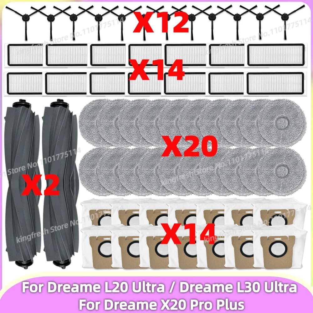 Compatible avec (Dreame L20 Ultra / X20 Pro Plus / L30 Ultra / L20 Ultra Complete RLX41CE) Brosse pr