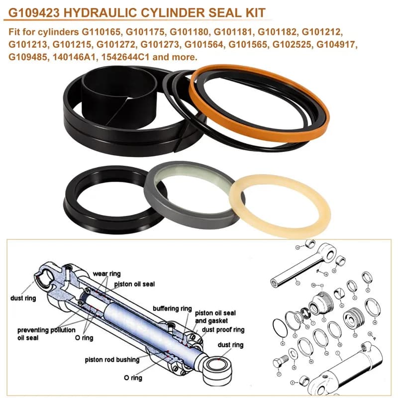 1543273C1/G109423/G105545 Kit de Joint De Cylindre Hydraulique (pour La Taille De La Tige: 2 '', Tai