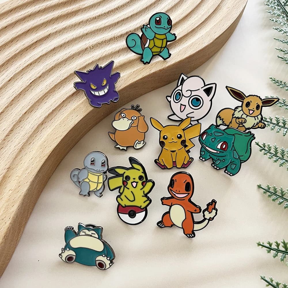 Ensemble d'épingles en émail Pikachu Gengar, 11 pièces, broches à bandes créatives pour sac à dos et
