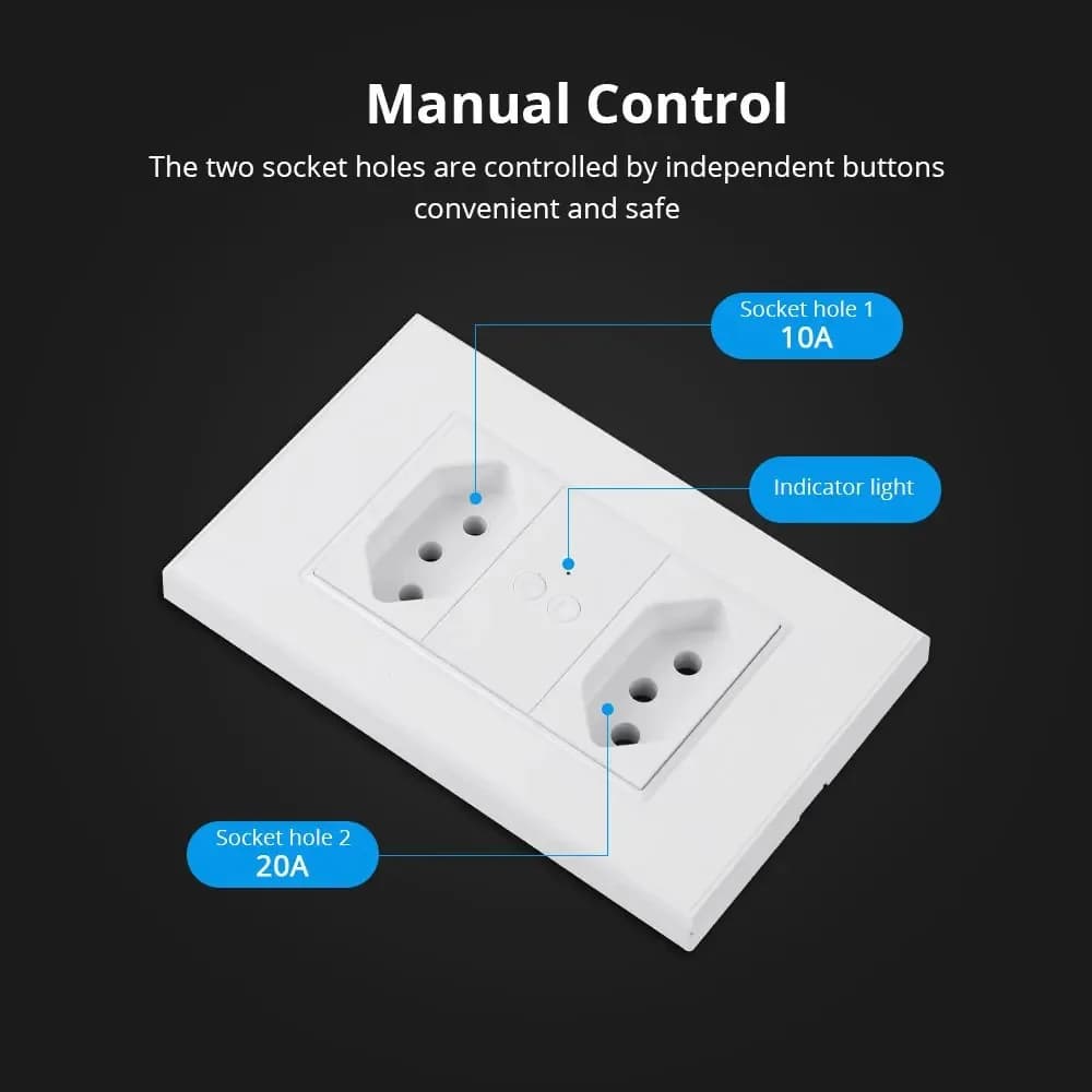 Zemismart Zigbee prise brésilienne fonctionne avec Tuya Smart Life 10A 20A prises brésiliennes Alexa