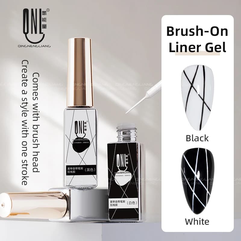 Verhéritage à ongles gel UV/LED, 7ml, blanc, noir, semi-continu