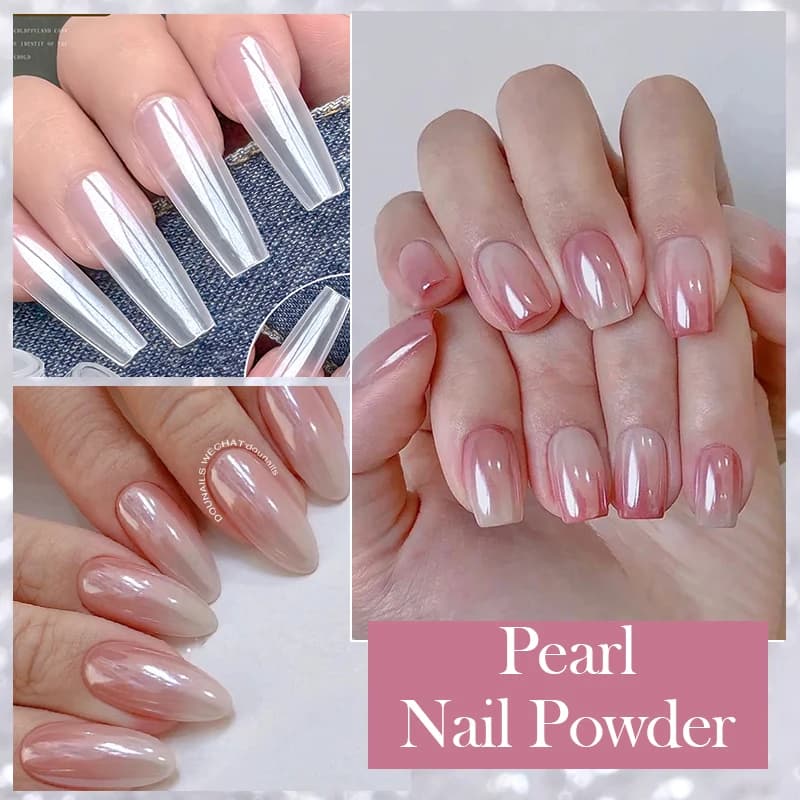 NICOLE DIARY – poudre à ongles miroir au clair de lune, aurore, effet métallique, paillettes argenté