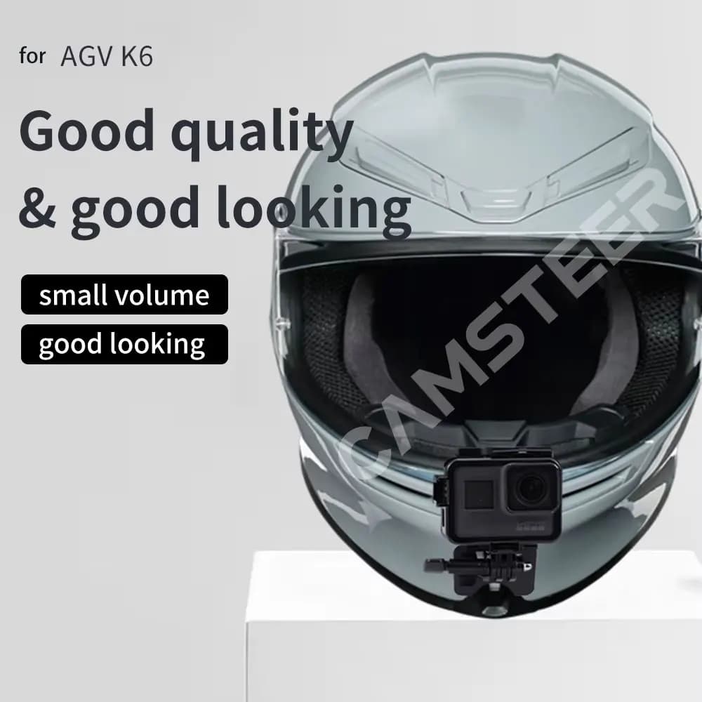 Support de menton en aluminium personnalisé pour casque AGV K6, pour GoPro Hero 13 12 11 Insta360 X4