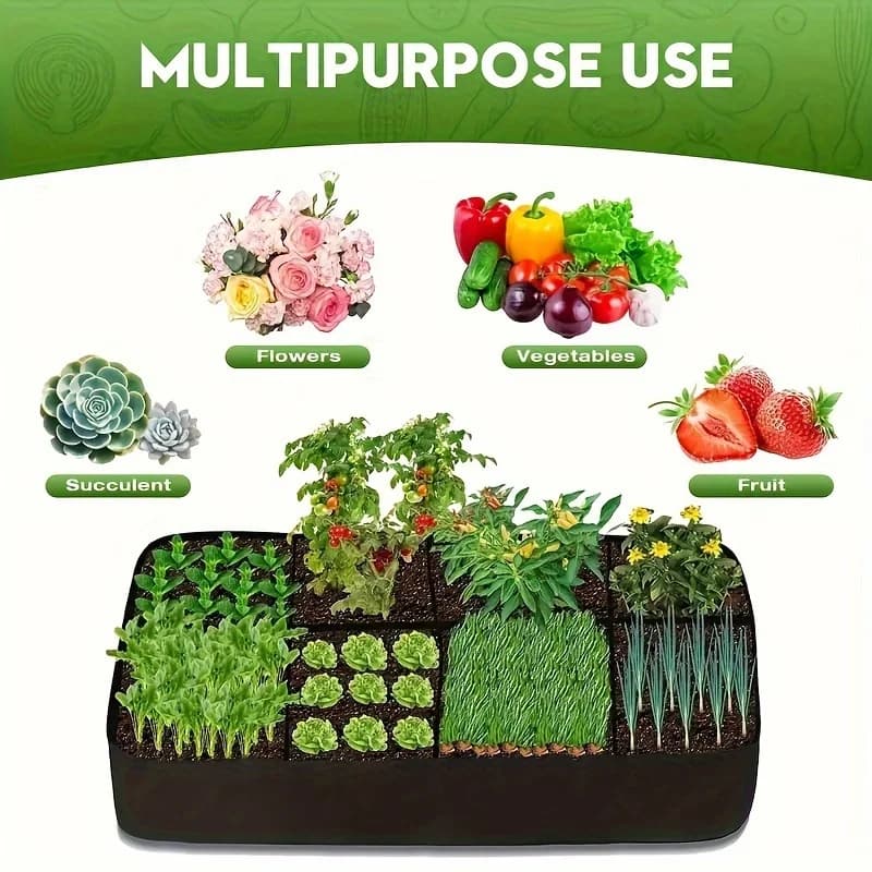 [Lit de jardin surélevé extra-large] Kit de lit de jardin surélevé extra-large à 8 grilles – Jardini