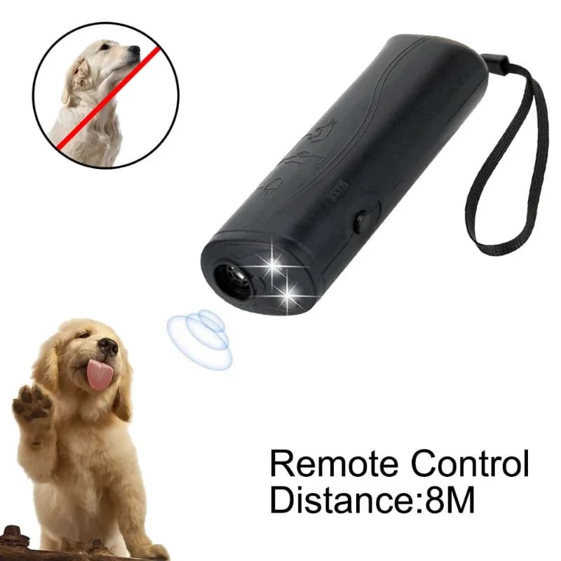 Répulsif anti-aboiement pour chien, dispositif d'entraînement, LED, ultrasons, extérieur, lampe flas
