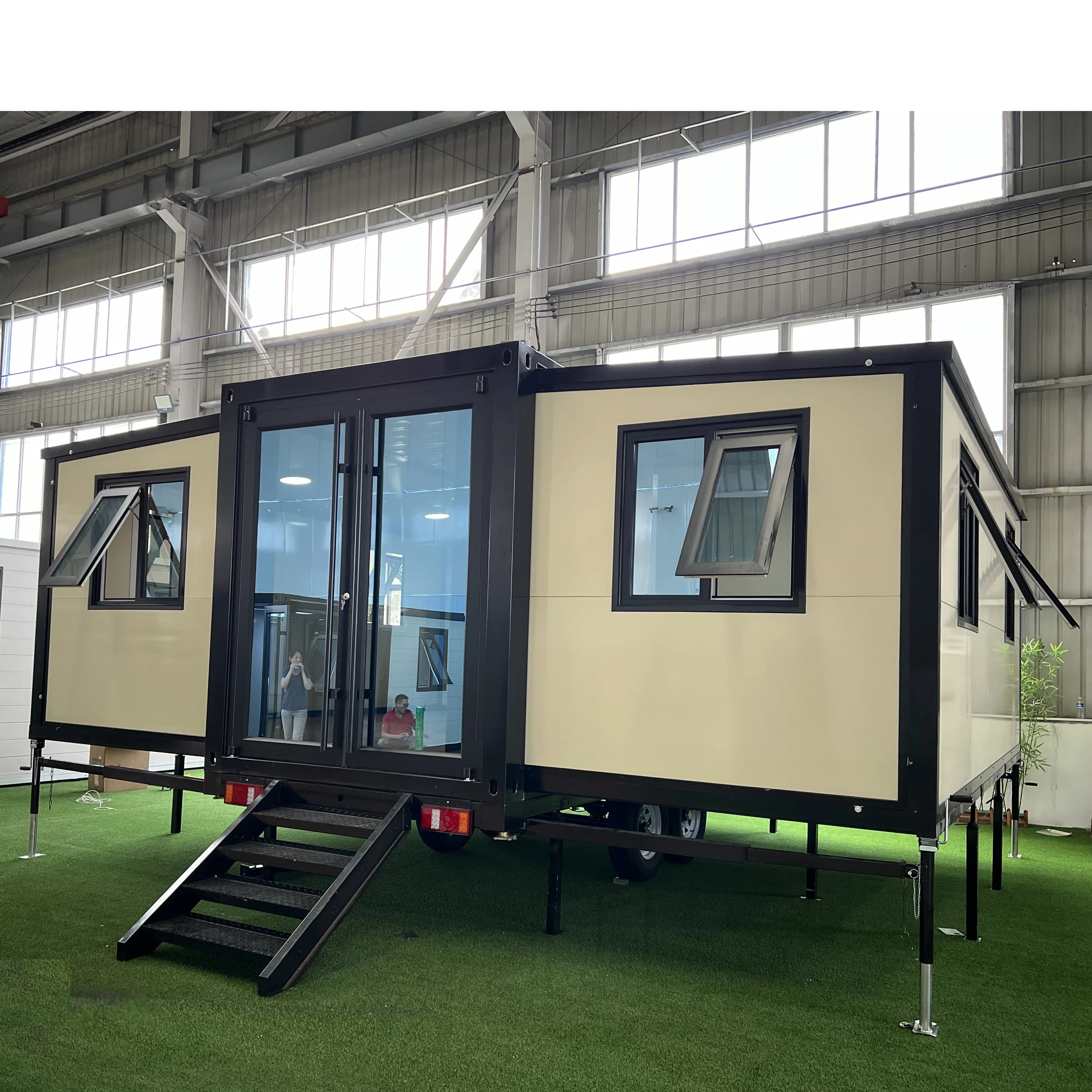 Maison préfabriquée sur roues, personnalisable, construction rapide, 20 pieds, 40 pieds, maison préf