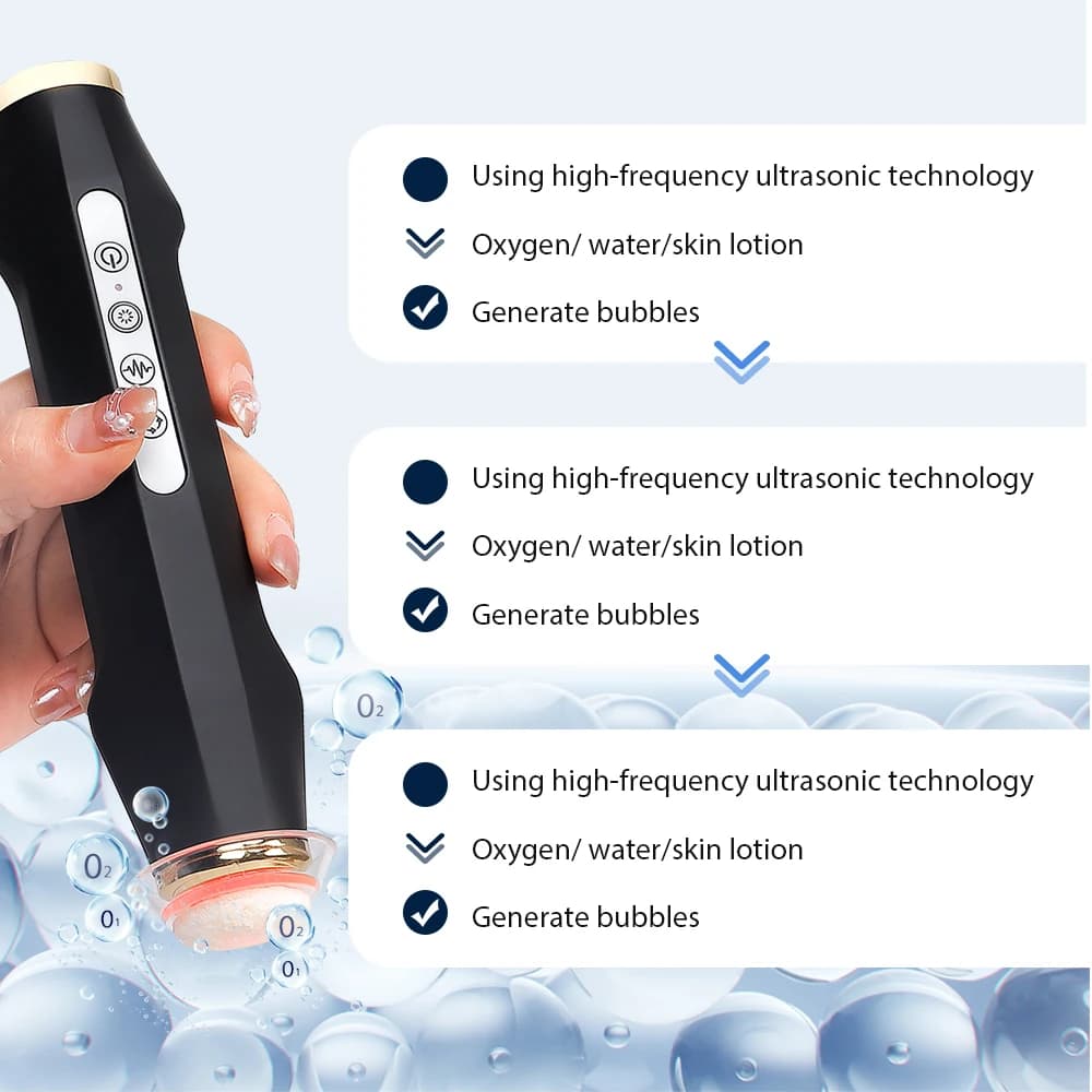 Stylo à bulles d'oxygène Portable, Machine à bulles d'oxygène CO2 Rechargeable, nettoyage en profond