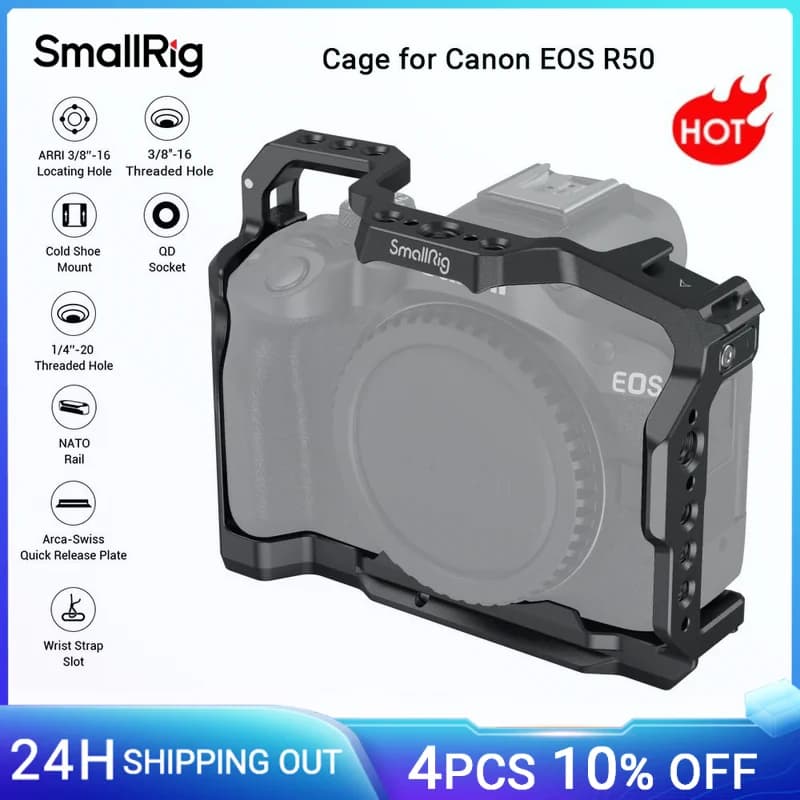 SmallRig-Appareil photo pour IL EOS R50 Arca Swiss, plaque à dégagement rapide pour DJI RS2, RSC2, R